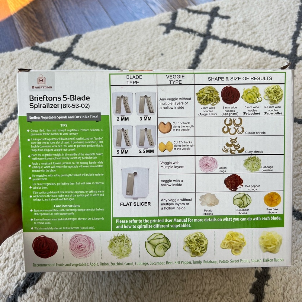 Brieftons 5 blade spiraled kitchen series (BR-5B—O2), NWT